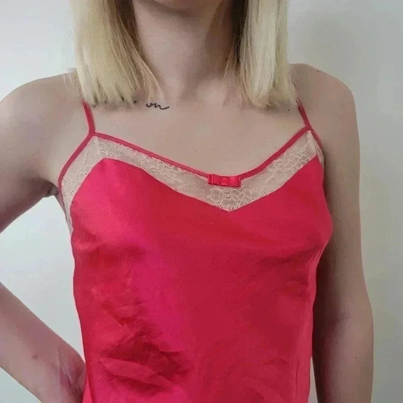 Victoria's Secret Red Silk and Lace Cami - S - Picture 5 of 6